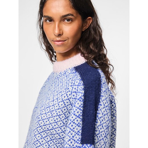 Pieces Sweter w kolorze jasnoróżowo-granatowym Pieces XL promocyjna cena Limango Polska