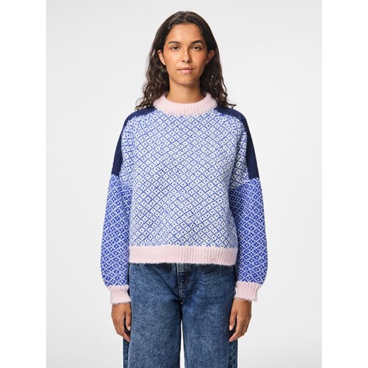 Pieces Sweter w kolorze jasnoróżowo-granatowym Pieces XL okazyjna cena Limango Polska