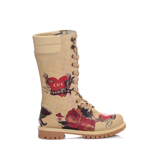 Streetfly Trzewiki w kolorze beżowym ze wzorem ze sklepu Limango Polska w kategorii Workery damskie - zdjęcie 187368088