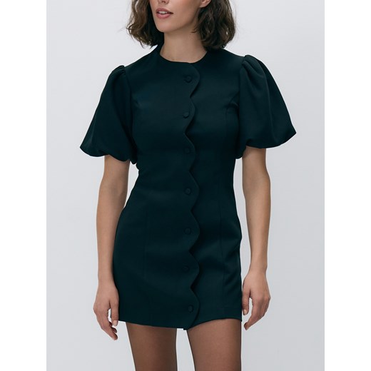 Reserved - Sukienka z ozdobnymi guzikami - czarny ze sklepu Reserved w kategorii Sukienki - zdjęcie 187368598