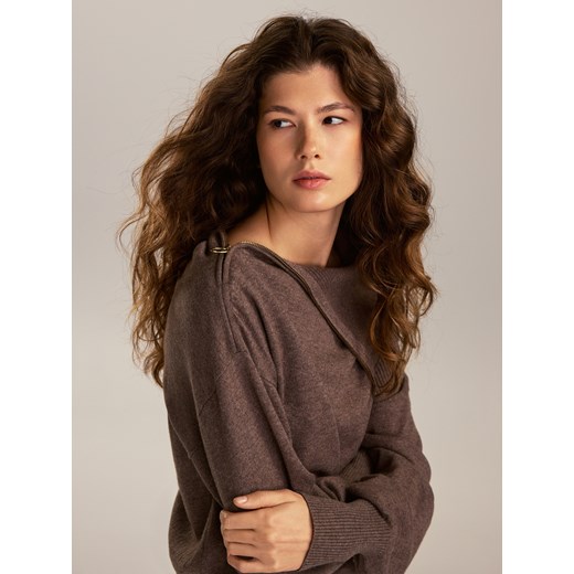 Reserved - Sukienka z wełną - brązowy Reserved M Reserved