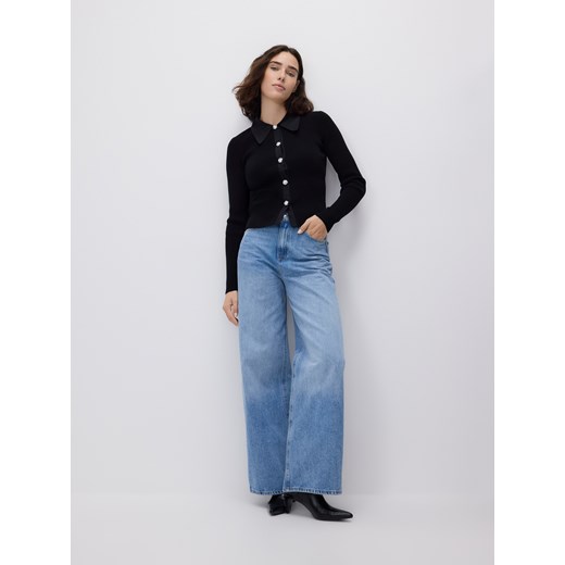 Reserved - Bluzka z wiskozą - czarny ze sklepu Reserved w kategorii Bluzki damskie - zdjęcie 187368686