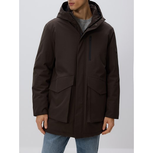 Reserved - Wodoodporna parka z kapturem - brązowy ze sklepu Reserved w kategorii Parki męskie - zdjęcie 187368725