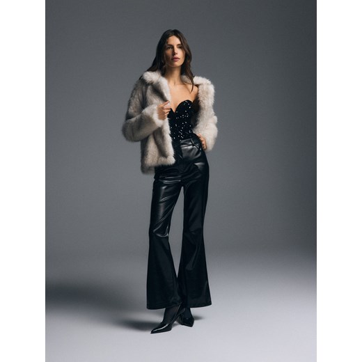 Reserved - Cekinowy top - czarny ze sklepu Reserved w kategorii Bluzki damskie - zdjęcie 187368876