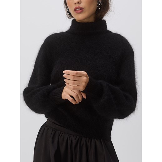 Reserved - Sweter z moherem - czarny ze sklepu Reserved w kategorii Swetry damskie - zdjęcie 187369558