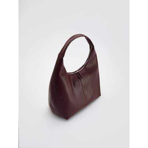 Reserved - Torebka hobo - bordowy ze sklepu Reserved w kategorii Torebki damskie - zdjęcie 187369566