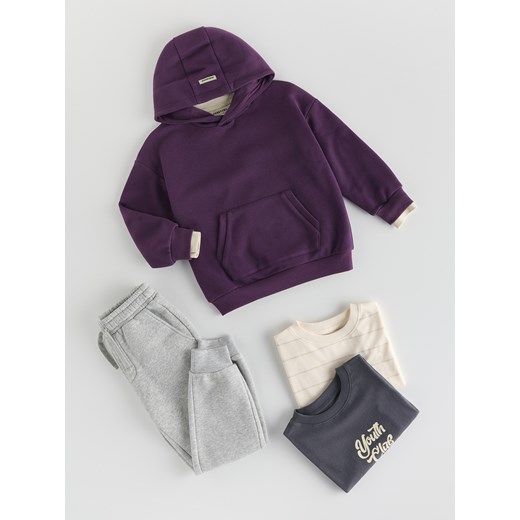Reserved - Bluza oversize z kapturem - fioletowy Reserved 158 (12 lat) Reserved
