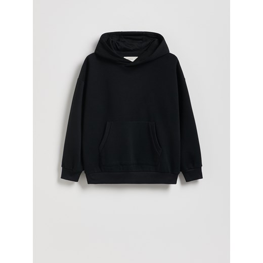 Reserved - Bluza oversize z kapturem - czarny ze sklepu Reserved w kategorii Bluzy chłopięce - zdjęcie 187369848