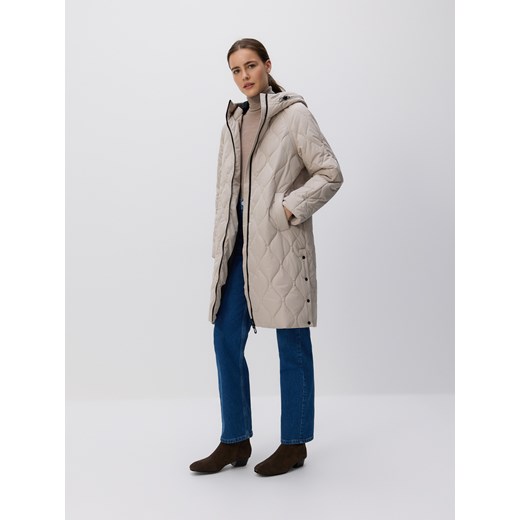 Reserved - Pikowana kurtka - beżowy ze sklepu Reserved w kategorii Płaszcze damskie - zdjęcie 187369937