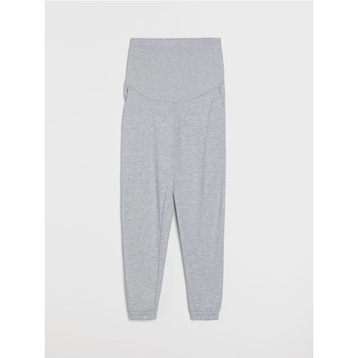 Sinsay - Spodnie ciążowe z domieszką wizkozy - szary ze sklepu Sinsay w kategorii Spodnie ciążowe - zdjęcie 187370287