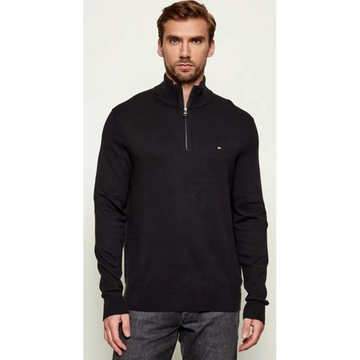 Tommy Hilfiger Sweter ZIP MOCK | Regular Fit | z dodatkiem kaszmiru ze sklepu Gomez Fashion Store w kategorii Swetry męskie - zdjęcie 187370365