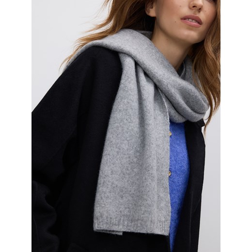 Reserved - Szalik z domieszką kaszmiru - ciemnoszary ze sklepu Reserved w kategorii Szaliki i chusty damskie - zdjęcie 187371447