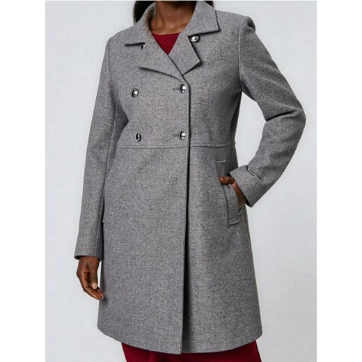 Sinsay - Płaszcz z guzikami ozdobnymi - szary ze sklepu Sinsay w kategorii Płaszcze damskie - zdjęcie 187371798