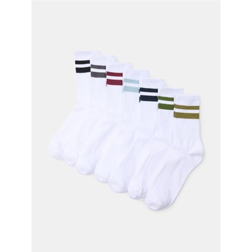 Sinsay - Bawełniane skarpetki 7 pack - wielobarwny ze sklepu Sinsay w kategorii Skarpetki męskie - zdjęcie 187371815