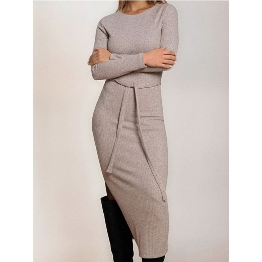 Sinsay - Sukienka maxi dresowa - beżowy ze sklepu Sinsay w kategorii Sukienki - zdjęcie 187371819