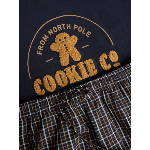 Reserved - Piżama ze świątecznym motywem - granatowy ze sklepu Reserved w kategorii Piżamy męskie - zdjęcie 187372109