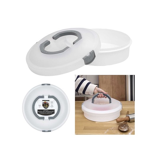 COOK CONCEPT Forma w kolorze białym do transportu ciast - Ø 28 cm ze sklepu Limango Polska w kategorii Pojemniki kuchenne - zdjęcie 187372368