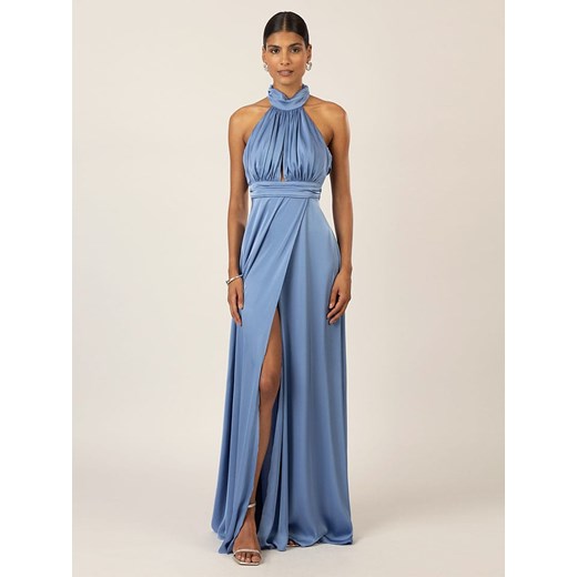 APART Satynowa sukienka w kolorze niebieskim ze sklepu Limango Polska w kategorii Sukienki - zdjęcie 187372539