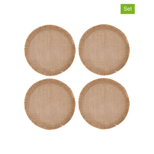 Mikasa Podkładki stołowe (4 szt.) w kolorze beżowym - Ø 38 cm ze sklepu Limango Polska w kategorii Podkładki na stół - zdjęcie 187373098