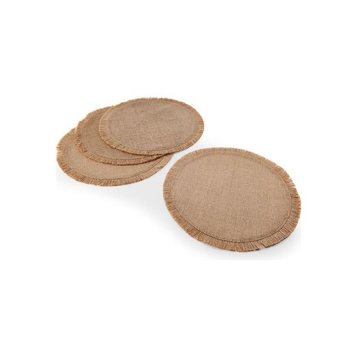 Mikasa Podkładki stołowe (4 szt.) w kolorze beżowym - Ø 38 cm Mikasa onesize okazyjna cena Limango Polska