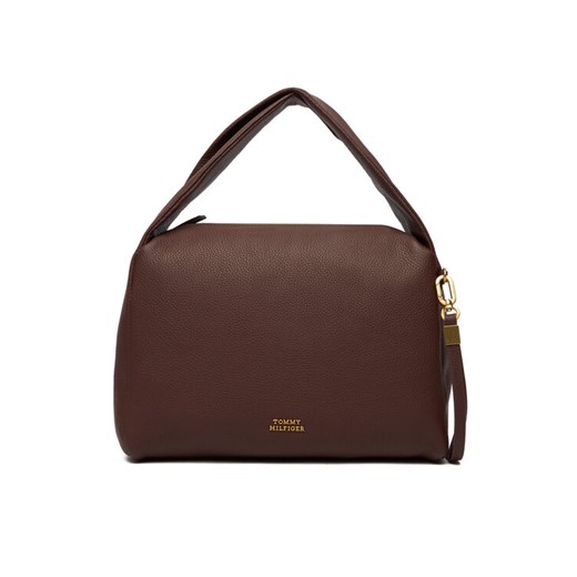 Torebka Tommy Hilfiger City Leather Shoulder Bag AW0AW18152 Brązowy ze sklepu eobuwie.pl w kategorii Torebki damskie - zdjęcie 187373429
