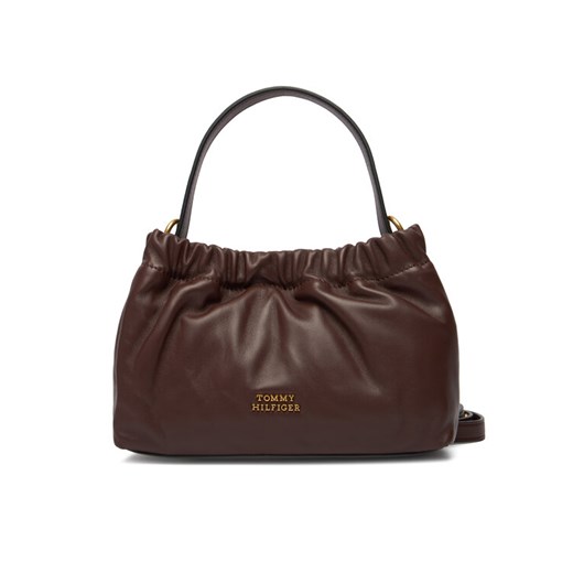 Torebka Tommy Hilfiger Soft Leather Mini Crossover AW0AW18306 Brązowy ze sklepu eobuwie.pl w kategorii Torebki damskie - zdjęcie 187373458