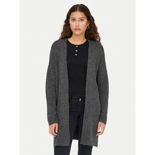 ONLY Kardigan Talio 15358604 Szary Regular Fit ze sklepu MODIVO w kategorii Swetry damskie - zdjęcie 187373847
