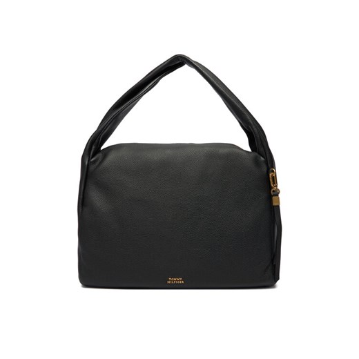 Tommy Hilfiger Torebka City Leather Hobo AW0AW18285 Czarny ze sklepu MODIVO w kategorii Torebki damskie - zdjęcie 187373899