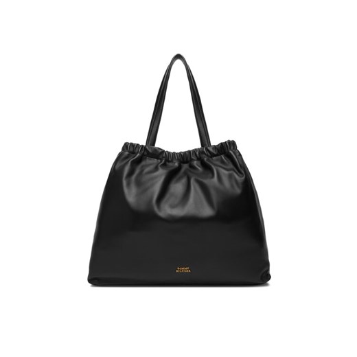 Tommy Hilfiger Torebka Soft Leather Tote AW0AW18308 Czarny ze sklepu MODIVO w kategorii Torebki damskie - zdjęcie 187373915