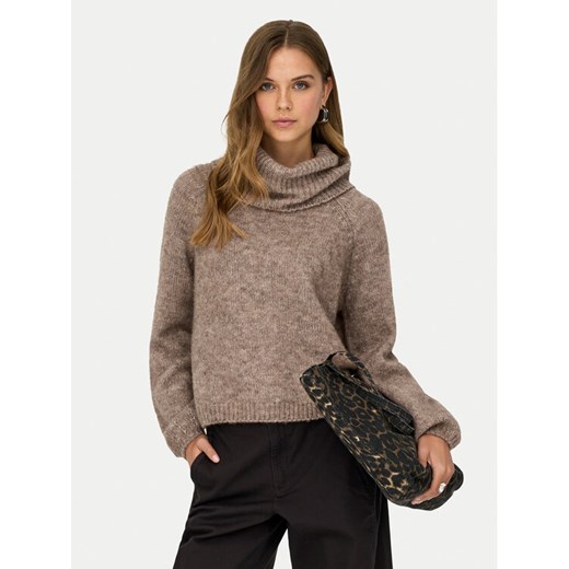 ONLY Golf Gila 15358571 Brązowy Regular Fit ze sklepu MODIVO w kategorii Swetry damskie - zdjęcie 187373938