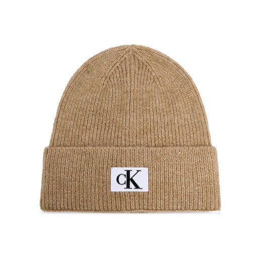 Calvin Klein Czapka K50K512451 Beżowy ze sklepu MODIVO w kategorii Czapki zimowe męskie - zdjęcie 187373945