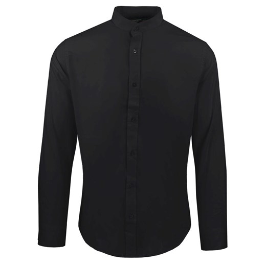 Koszula Taliowana na Stójce, Męska - Rigon - Czarna KSDWRGNlh03stojkaSL ze sklepu JegoSzafa.pl w kategorii Koszule męskie - zdjęcie 187374459