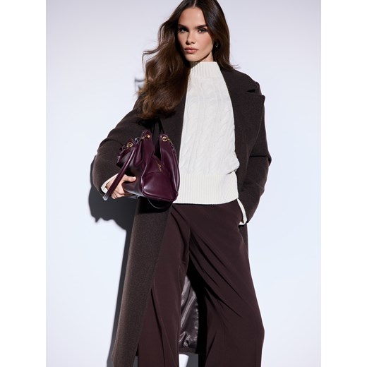 Mohito - Sweter z bawełny i wełny - kremowy ze sklepu Mohito w kategorii Swetry damskie - zdjęcie 187374506