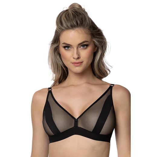 Biustonosz miękki Róża Pasomela czarny ze sklepu kontri.pl w kategorii Biustonosze - zdjęcie 187374908