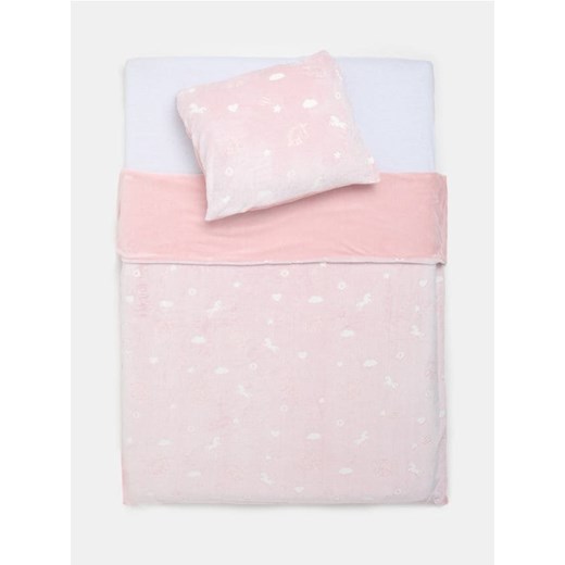 Sinsay - Komplet polarowej pościeli z fluorescencyjnym wzorem w jednorożce - różowy ze sklepu Sinsay w kategorii Pościele - zdjęcie 187376168