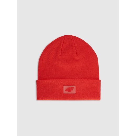 Dziecięca czapka zimowa 4F 4FJRAW25ACAPU0743 - czerwona ze sklepu Sportstylestory.com w kategorii Czapki dziecięce - zdjęcie 187376346