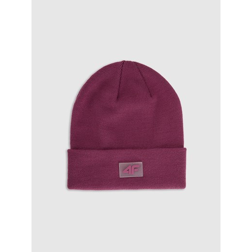 Dziecięca czapka zimowa 4F 4FJRAW25ACAPU0743 - fioletowa ze sklepu Sportstylestory.com w kategorii Czapki dziecięce - zdjęcie 187376349