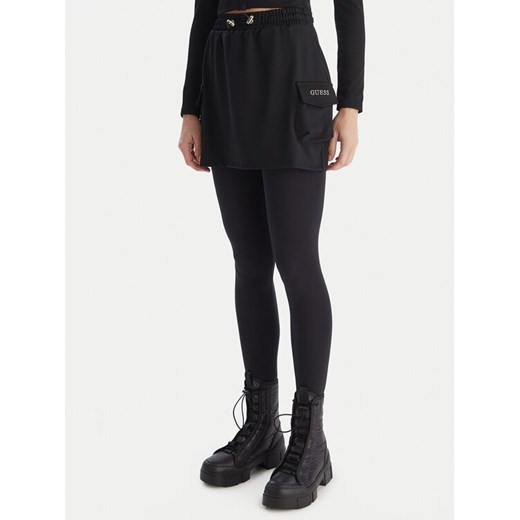 Guess Spódnica mini V5YD04 KCX42 Czarny Regular Fit ze sklepu MODIVO w kategorii Spódnice - zdjęcie 187376637