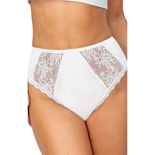 Donna figi damskie z wysokim stanem białe 246, Kolor biały, Rozmiar S, Donna ze sklepu Primodo w kategorii Majtki damskie - zdjęcie 187376789