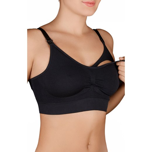 Biustonosz bezszwowy do karmienia czarny JANA, Kolor czarny, Rozmiar 2XL, Selene ze sklepu Primodo w kategorii Biustonosze - zdjęcie 187376848
