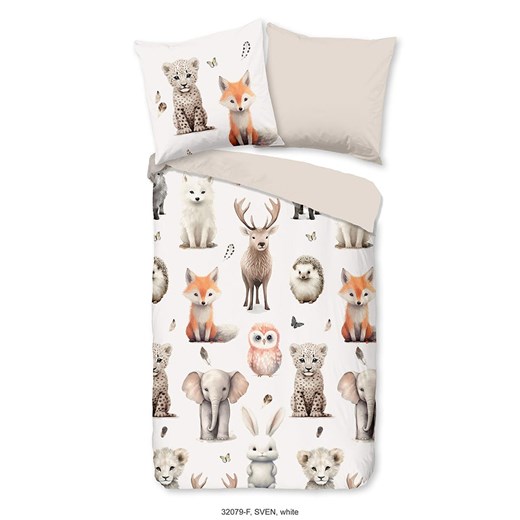 Good Morning Komplet pościeli flanelowej &quot;Sven&quot; w kolorze beżowo-białym ze sklepu Limango Polska w kategorii Pościel dziecięca - zdjęcie 187377078