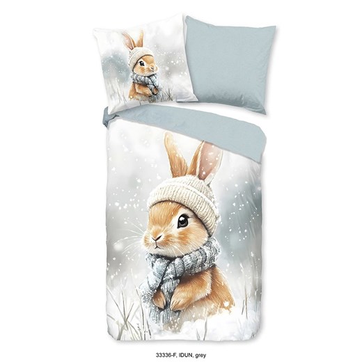 Good Morning Komplet pościeli flanelowej &quot;Idun&quot; w kolorze biało-jasnoszarym ze sklepu Limango Polska w kategorii Pościel dziecięca - zdjęcie 187377086