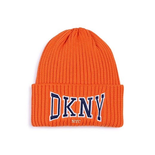 DKNY Czapka dzianinowa w kolorze pomarańczowym ze sklepu Limango Polska w kategorii Czapki dziecięce - zdjęcie 187377139