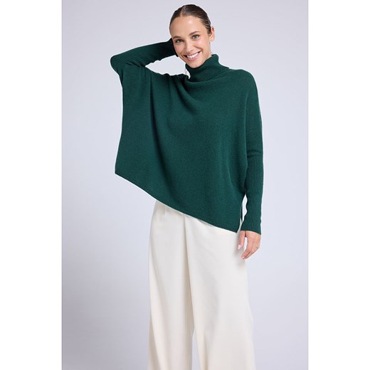 Maison Héritage Cashmere Kaszmirowy golf w kolorze ciemnozielonym Maison Héritage Cashmere S/M okazja Limango Polska