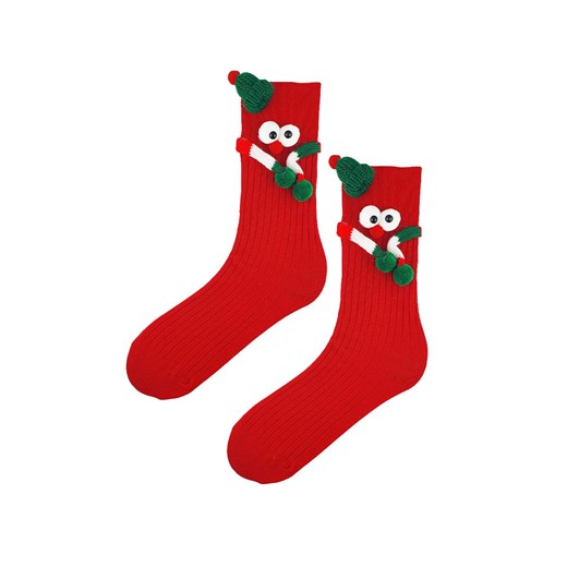 Marilyn skarpetki damskie z trójwymiarowym motywem SVL F61, Kolor czerwony, Rozmiar 36-40, Marilyn ze sklepu Intymna w kategorii Skarpetki damskie - zdjęcie 187377839