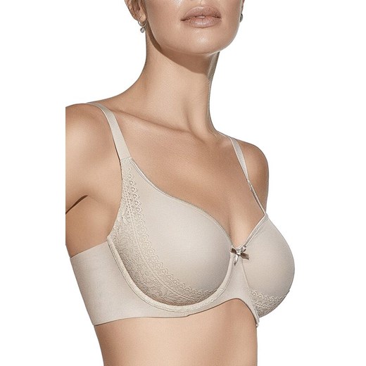 Biustonosz miękki bez wypełnienia na fiszbinach beżowy RITA, Kolor beżowy, Rozmiar 100C, Selene ze sklepu Intymna w kategorii Biustonosze - zdjęcie 187377877