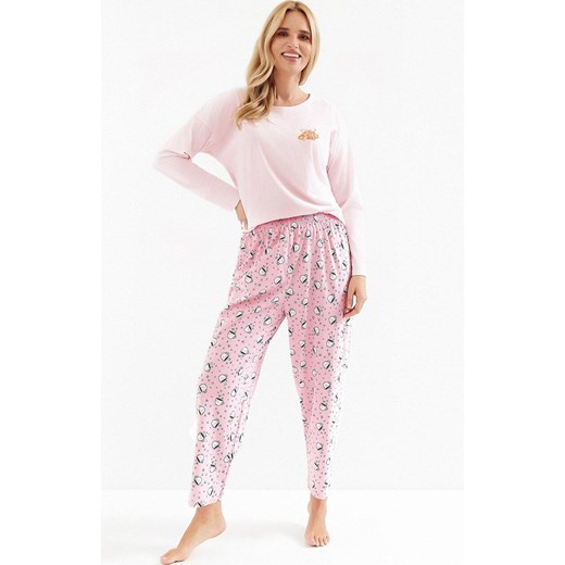 Bawełniana piżama damska Tori 3510, Kolor różowy-wzór, Rozmiar S, Taro ze sklepu Intymna w kategorii Piżamy damskie - zdjęcie 187377955