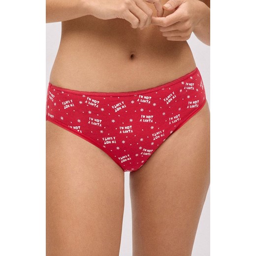 Figi damskie czerwone midi CHRISTMAS 19490, Kolor czerwony, Rozmiar L, YSABEL MORA ze sklepu Intymna w kategorii Majtki damskie - zdjęcie 187378028