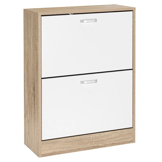 Szafka na buty biały + dąb sonoma L6-S92 ze sklepu Edinos.pl w kategorii Dom - zdjęcie 187378068