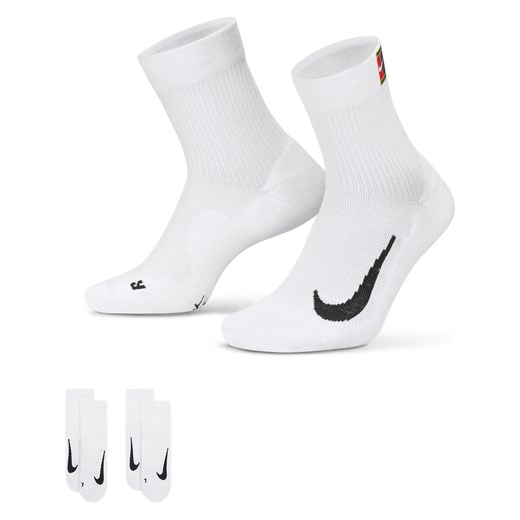 Skarpety do kostki do tenisa NikeCourt Multiplier Max (2 pary) - Biel ze sklepu Nike poland w kategorii Skarpetki damskie - zdjęcie 187378099